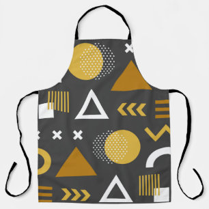 Geometric figures seamless pattern design. Vintage Apron