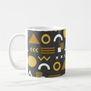 Geometric figures seamless pattern design. Vintage Coffee Mug