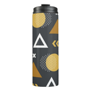 Geometric Figures Vintage Pattern Design Thermal Tumbler