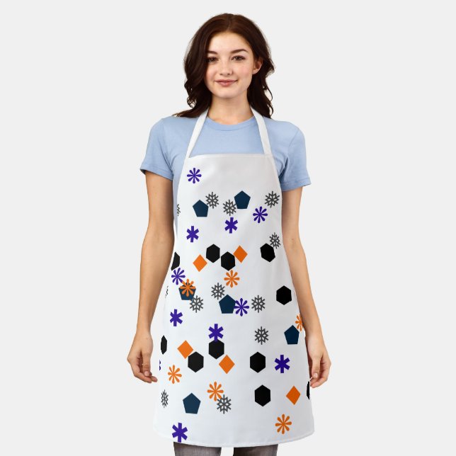 Geometric Floral Apron (Worn)