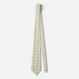 Geometric Floral Coloured Pattern Tie
