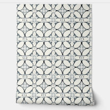 Geometric Floral Elegance Petite - Grey, Cream 