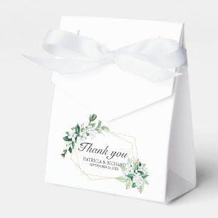 Geometric Floral Greenery Wedding Favour Box