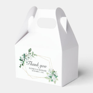 Geometric Floral Greenery Wedding Favour Box