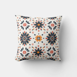 Geometric Floral Harmony Cushion