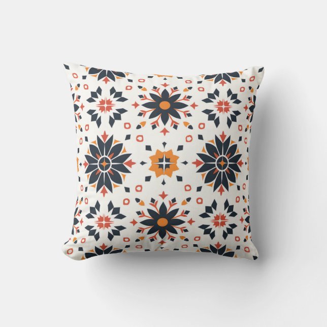 Geometric Floral Harmony Cushion (Front)
