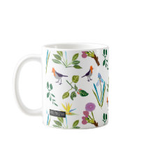 Geometric floral Hawaiian flowers/birds