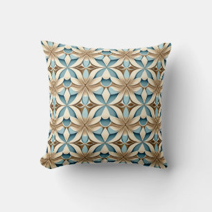 Geometric Floral Pattern Cushion