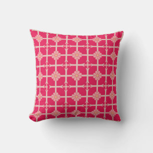 Geometric Floral Pattern Cushion