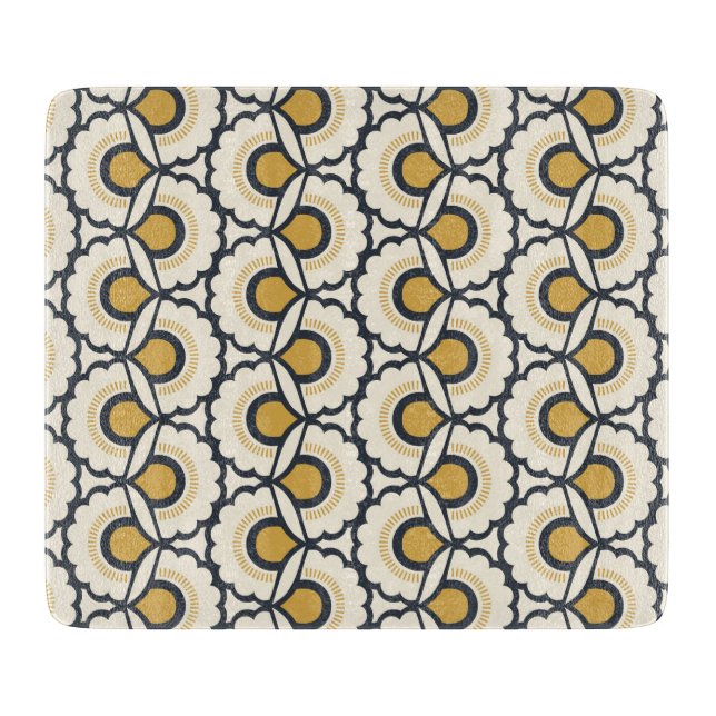 Geometric Floral Pattern Cutting Board (Front)