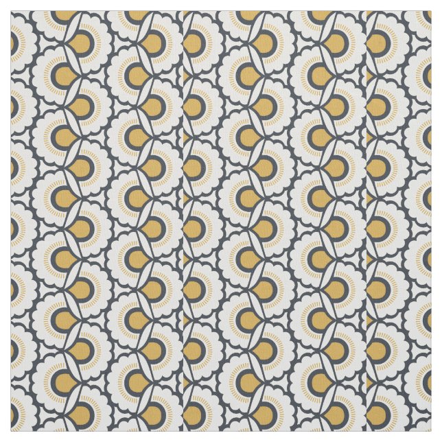 Geometric Floral Pattern Fabric (Swatch)
