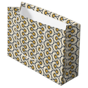 Geometric Floral Pattern Large Gift Bag