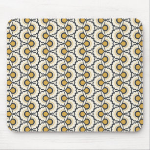 Geometric Floral Pattern Mouse Mat