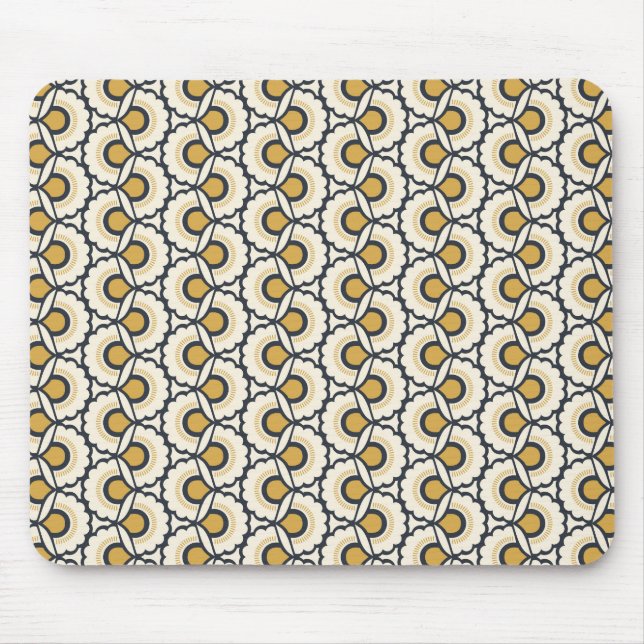 Geometric Floral Pattern Mouse Mat (Front)