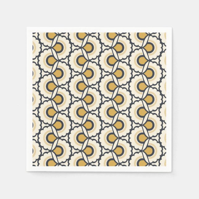 Geometric Floral Pattern Napkin (Front)