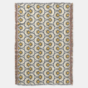 Geometric Floral Pattern Throw Blanket