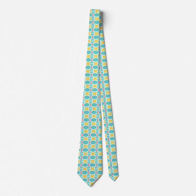 Geometric Floral Pattern  Tie (Front)