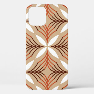 Geometric floral pattern: vintage artistic design iPhone 12 case