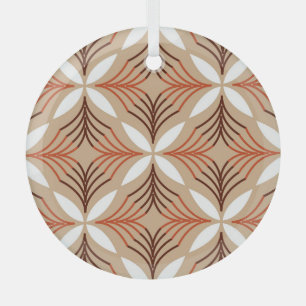 Geometric floral pattern: vintage artistic design glass tree decoration