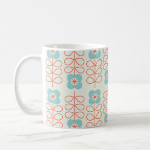 Geometric floral seamless pattern. Nordic style. v Coffee Mug
