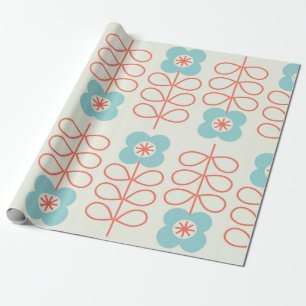 Geometric floral seamless pattern. Nordic style. v Wrapping Paper