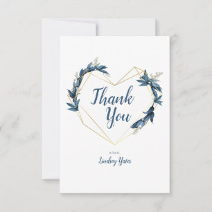 Geometric Floral Thank You Card