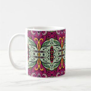 Geometric Floral Tribal Ethnic Doodle Coffee Mug