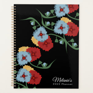 Geometric Florals Colourful Botanical Name Planner
