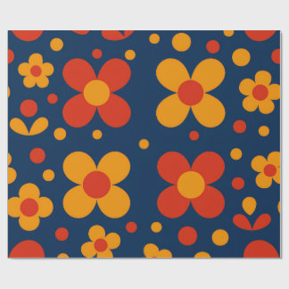 Geometric florals wrapping paper