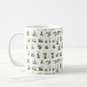 Geometric florarium with succulents pattern. coffee mug