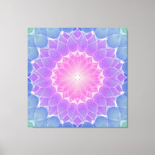 Geometric flower canvas print