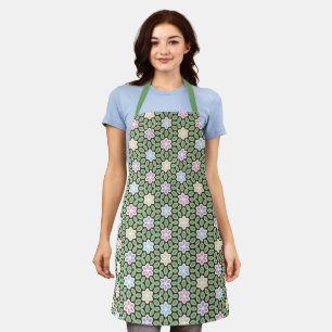 Geometric Flower Garden Apron