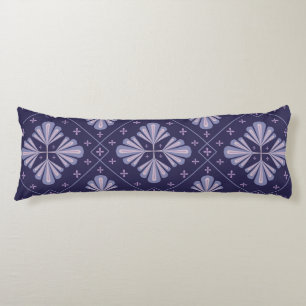 Geometric Flower Petals Abstract Repeat Pattern Body Cushion