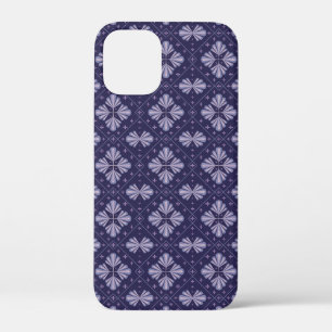 Geometric Flower Petals Abstract Repeat Pattern iPhone 12 Mini Case