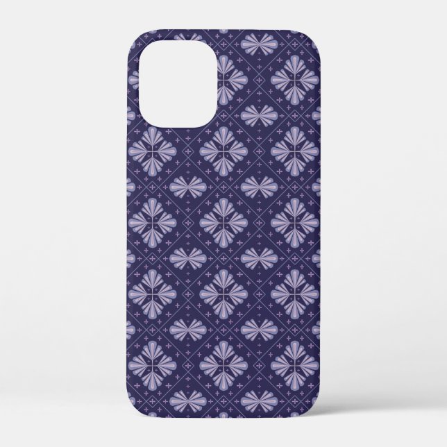 Geometric Flower Petals Abstract Repeat Pattern Case-Mate iPhone Case (Back)