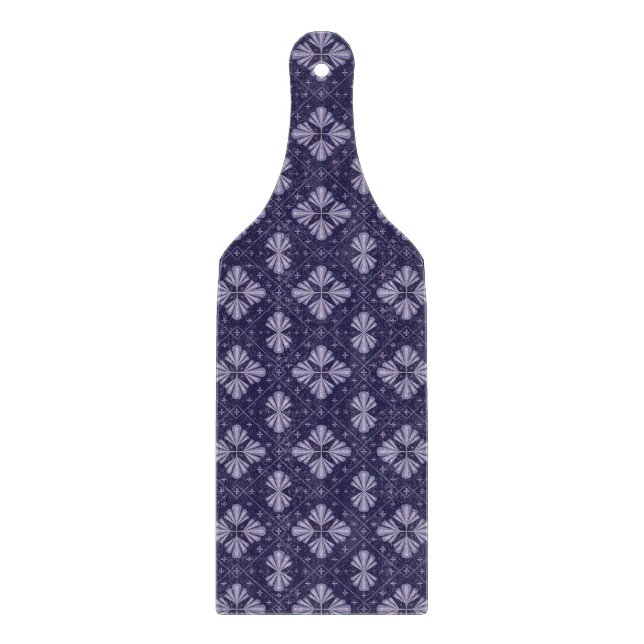Geometric Flower Petals Abstract Repeat Pattern Cutting Board (Front)