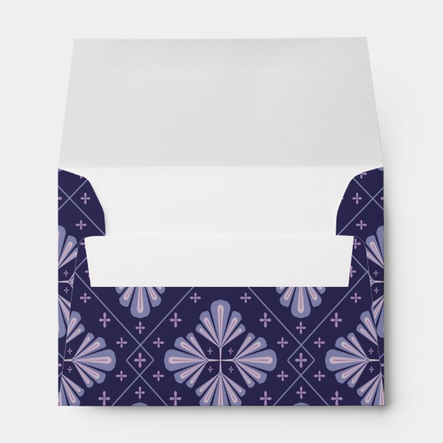 Geometric Flower Petals Abstract Repeat Pattern Envelope (Back (Bottom))