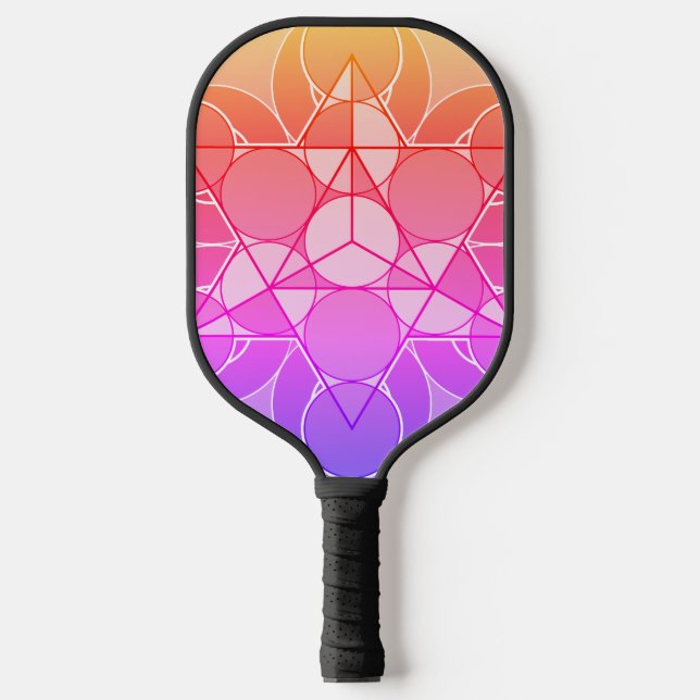 Geometric Flower Pickleball Paddle (Front)