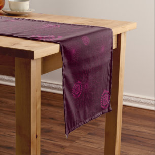 Geometric Flower ~ Pink_Dark Pink Short Table Runner
