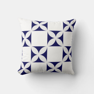 Geometric Flower Seamless Pattern Cushion