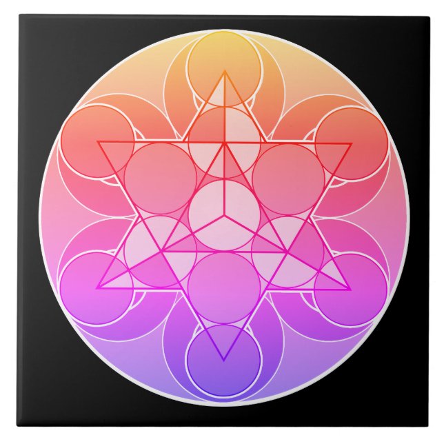 Geometric Flower Tile (Front)