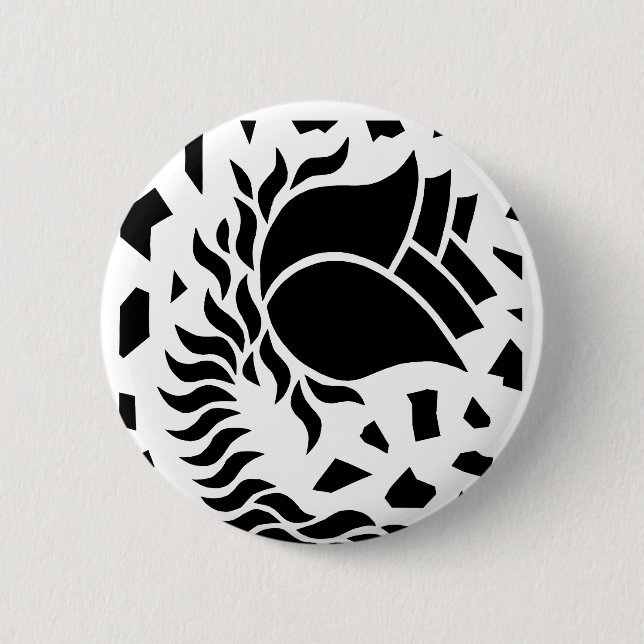 Geometric Flowers 6 Cm Round Badge (Front)