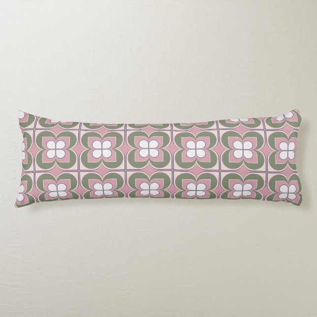 Geometric Flowers Body Cushion (Front)