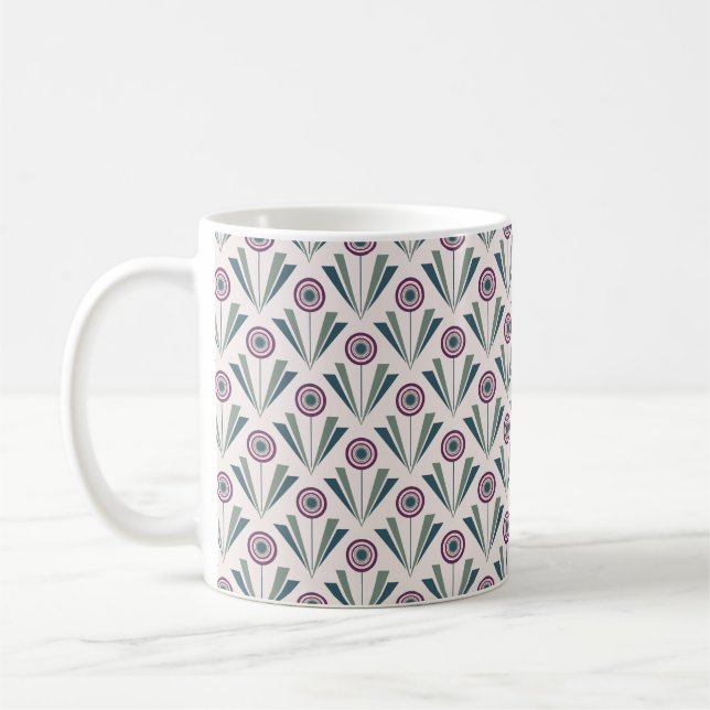Geometric Flowers  Coffee Mug (Left)