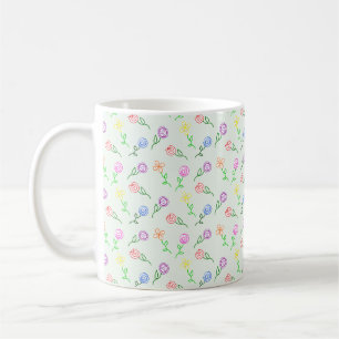 Geometric Flowers Coffee Mug