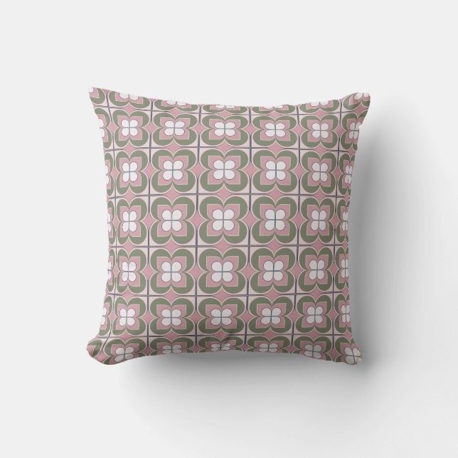 Geometric Flowers Cushion (Front)