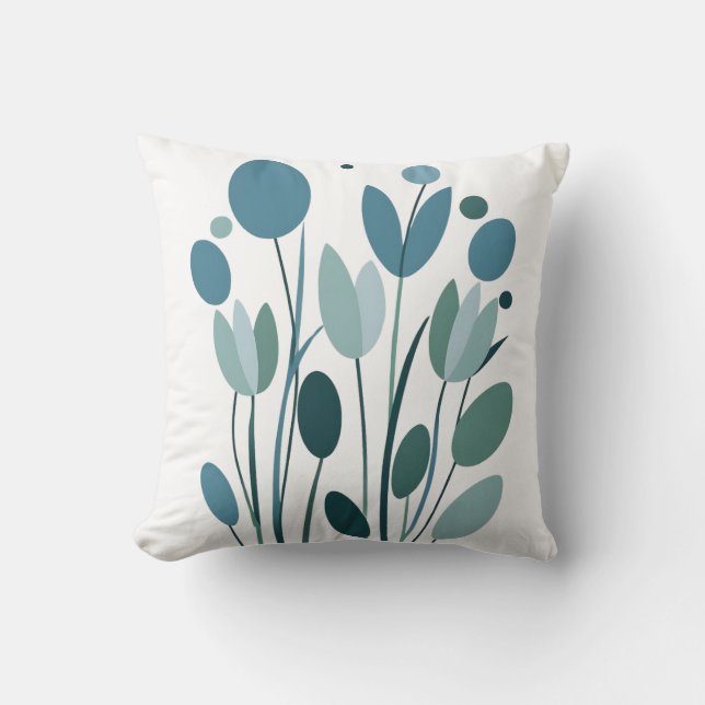Geometric flowers cushion