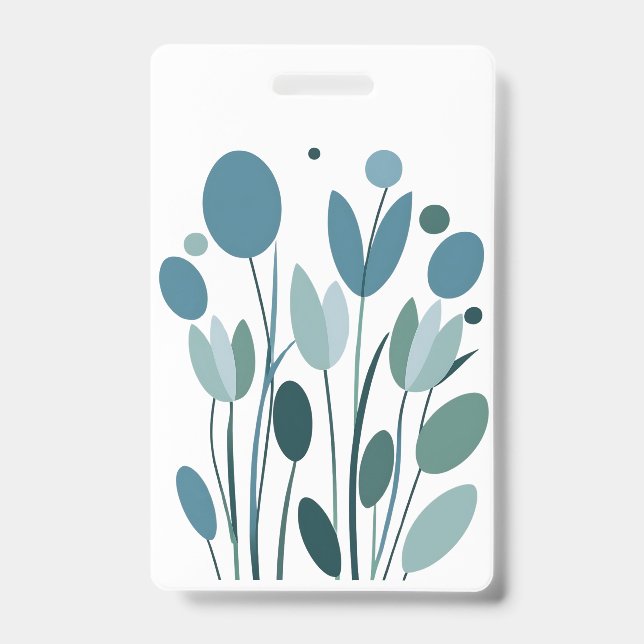 Geometric flowers ID badge (Front)