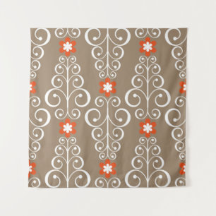 Geometric Flowers: Vintage Seamless Design Tapestry