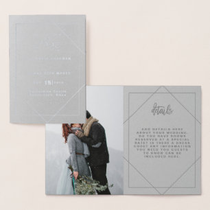 GEOMETRIC FOIL WEDDING INVITATION